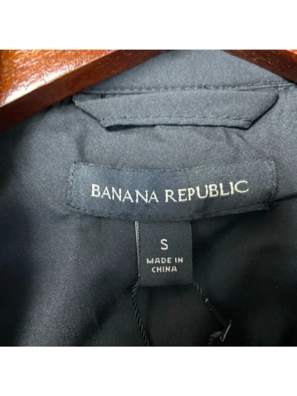 Banana Republic Men's S Black Herringbone Button-Up Shirt Jacket 100% Poly